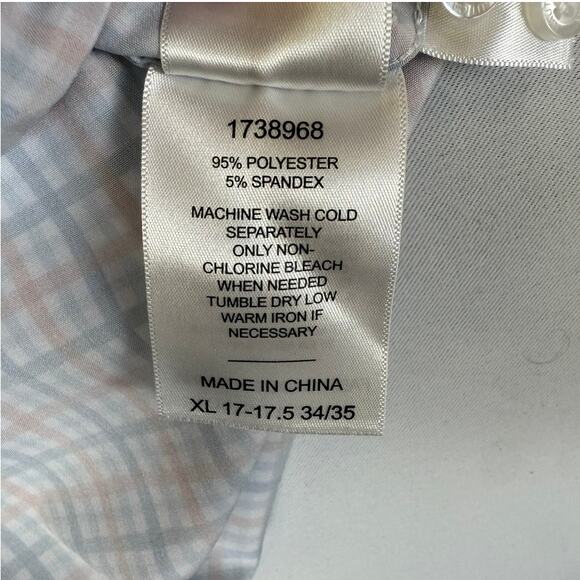 Nautica Slim Fit Red, Blue & White Plaid Button-Down Shirt – Size XL - Picture 4 of 4